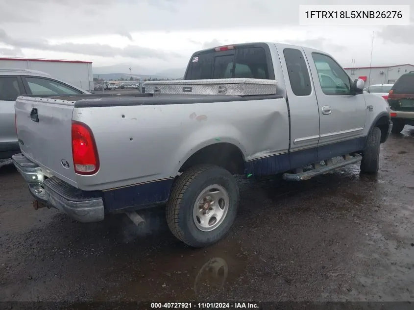 1999 Ford F-150 Lariat/Xl/Xlt VIN: 1FTRX18L5XNB26276 Lot: 40727921