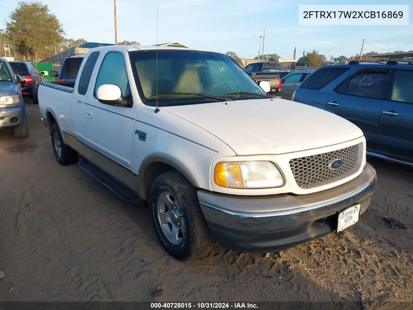 1999 Ford F-150 Lariat/Work Series/Xl/Xlt VIN: 2FTRX17W2XCB16869 Lot: 40728015