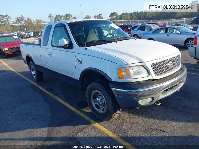 1999 Ford F-150 Lariat/Xl/Xlt VIN: 1FTRX18L3XNB59549 Lot: 40734922