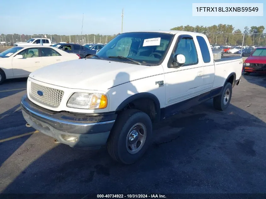 1999 Ford F-150 Lariat/Xl/Xlt VIN: 1FTRX18L3XNB59549 Lot: 40734922