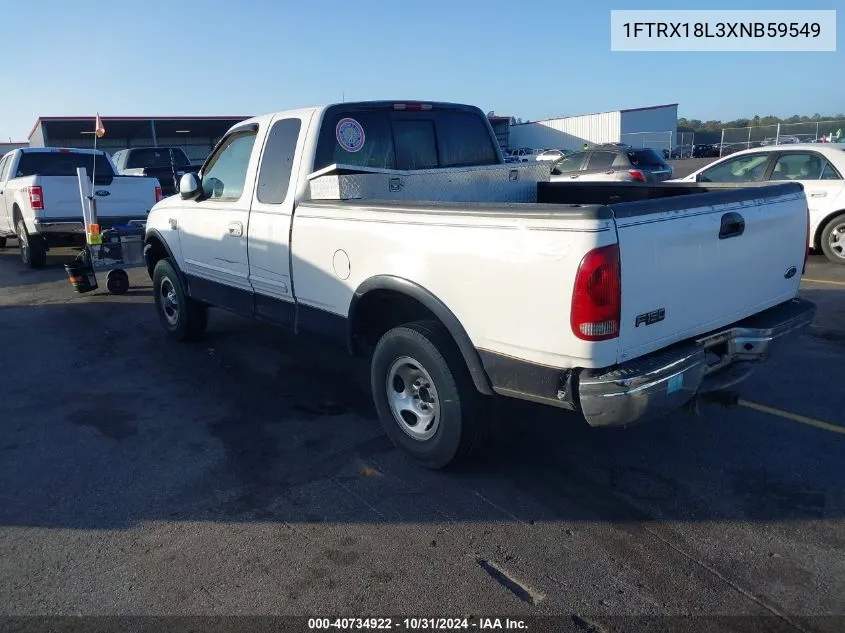 1999 Ford F-150 Lariat/Xl/Xlt VIN: 1FTRX18L3XNB59549 Lot: 40734922