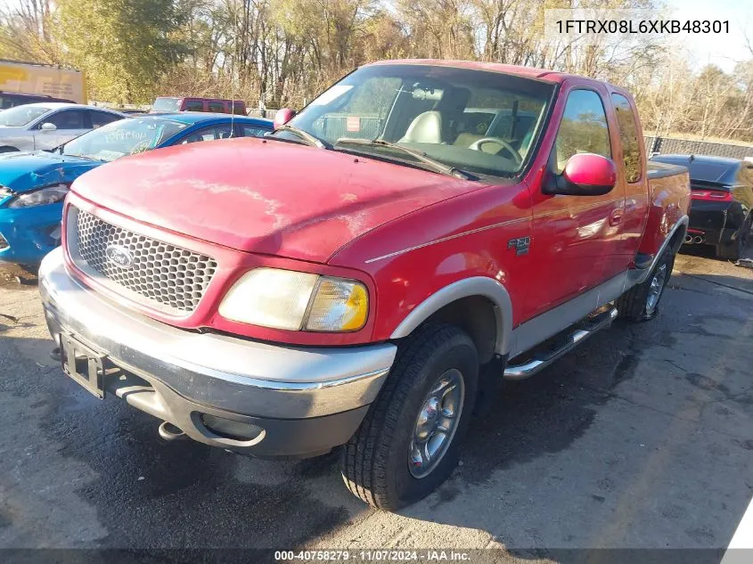 1999 Ford F-150 Lariat/Xl/Xlt VIN: 1FTRX08L6XKB48301 Lot: 40758279