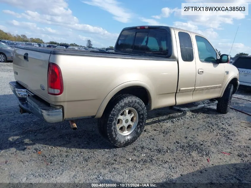 1999 Ford F-150 Lariat/Work Series/Xl/Xlt VIN: 2FTRX18WXXCA38503 Lot: 40758800