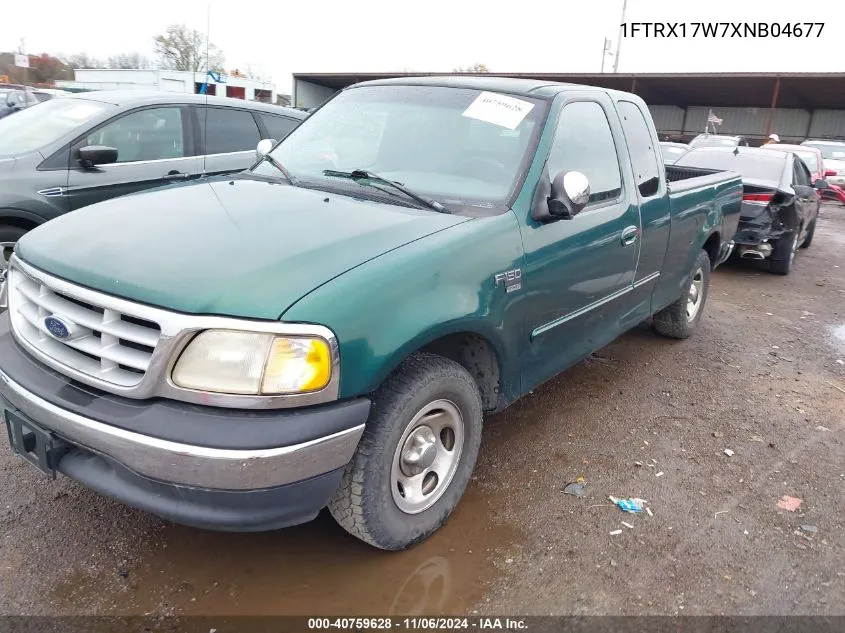 1999 Ford F-150 Lariat/Work Series/Xl/Xlt VIN: 1FTRX17W7XNB04677 Lot: 40759628