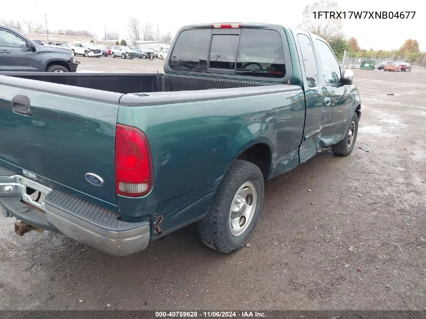 1999 Ford F-150 Lariat/Work Series/Xl/Xlt VIN: 1FTRX17W7XNB04677 Lot: 40759628