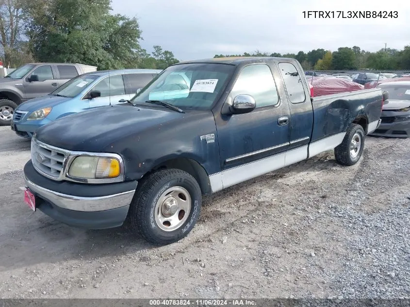 1999 Ford F-150 Lariat/Xl/Xlt VIN: 1FTRX17L3XNB84243 Lot: 40783824