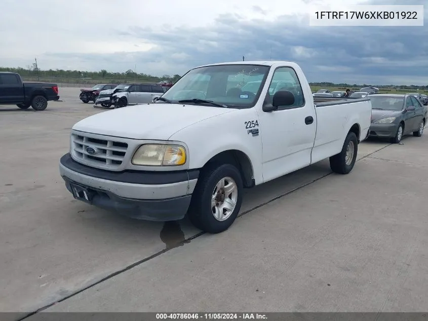 1999 Ford F-150 Lariat/Work Series/Xl/Xlt VIN: 1FTRF17W6XKB01922 Lot: 40786046