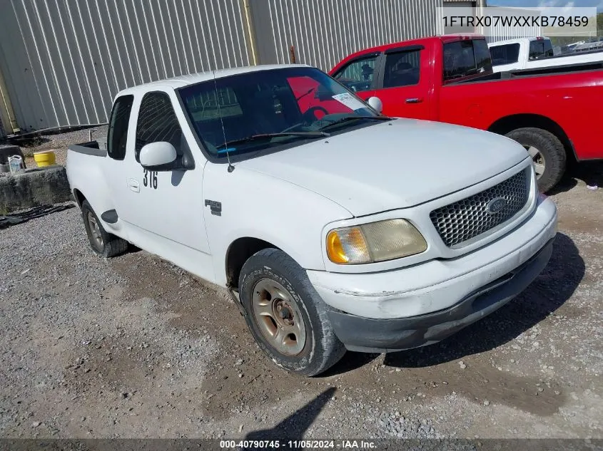 1999 Ford F-150 Lariat/Work Series/Xl/Xlt VIN: 1FTRX07WXXKB78459 Lot: 40790745