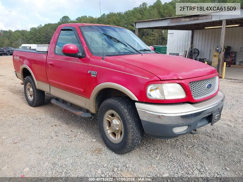 1999 Ford F-150 Lariat/Work Series/Xl/Xlt VIN: 2FTRF18L4XCA61509 Lot: 40792622