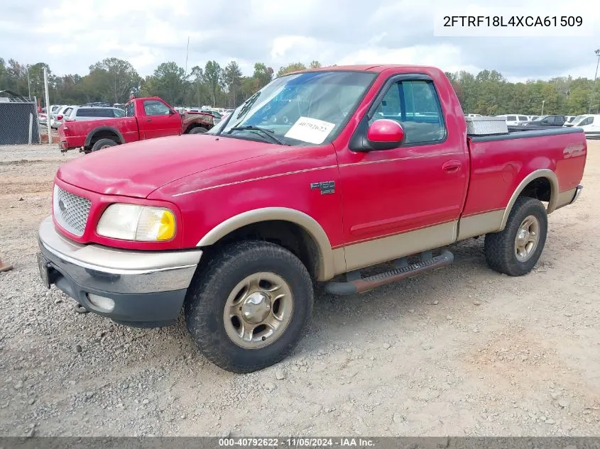 1999 Ford F-150 Lariat/Work Series/Xl/Xlt VIN: 2FTRF18L4XCA61509 Lot: 40792622