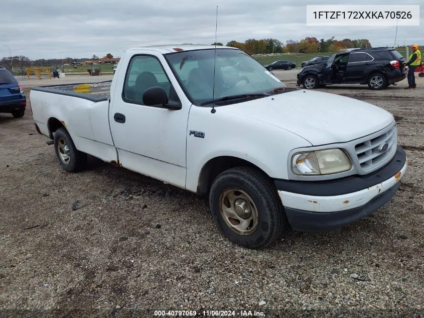 1999 Ford F150 VIN: 1FTZF172XXKA70526 Lot: 40797069