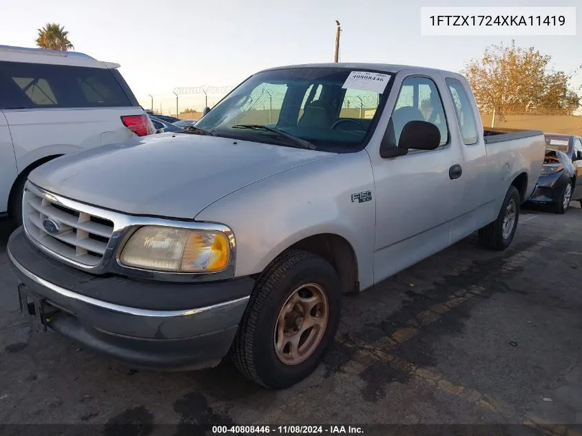 1999 Ford F-150 Work Series/Xl/Xlt VIN: 1FTZX1724XKA11419 Lot: 40808446