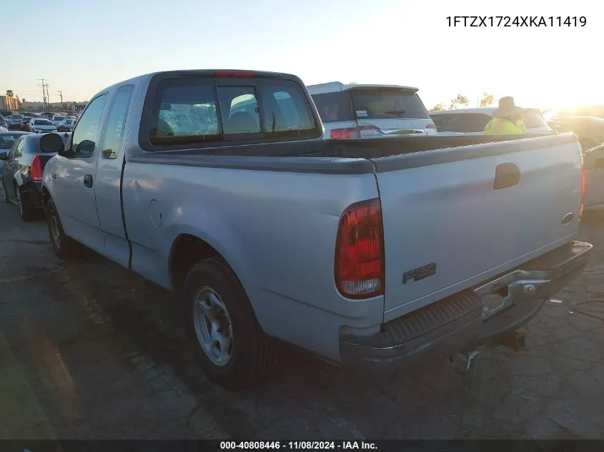 1999 Ford F-150 Work Series/Xl/Xlt VIN: 1FTZX1724XKA11419 Lot: 40808446