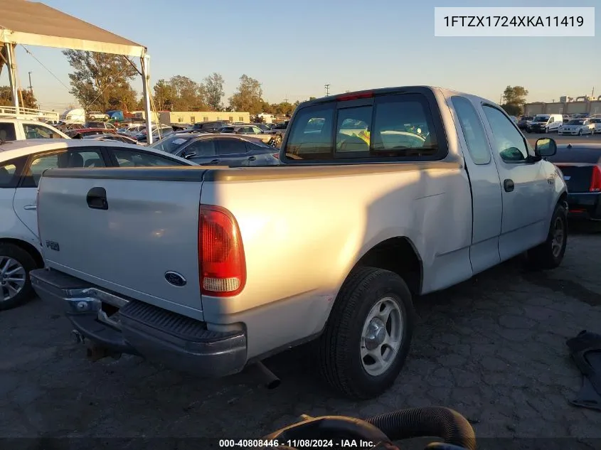 1999 Ford F-150 Work Series/Xl/Xlt VIN: 1FTZX1724XKA11419 Lot: 40808446