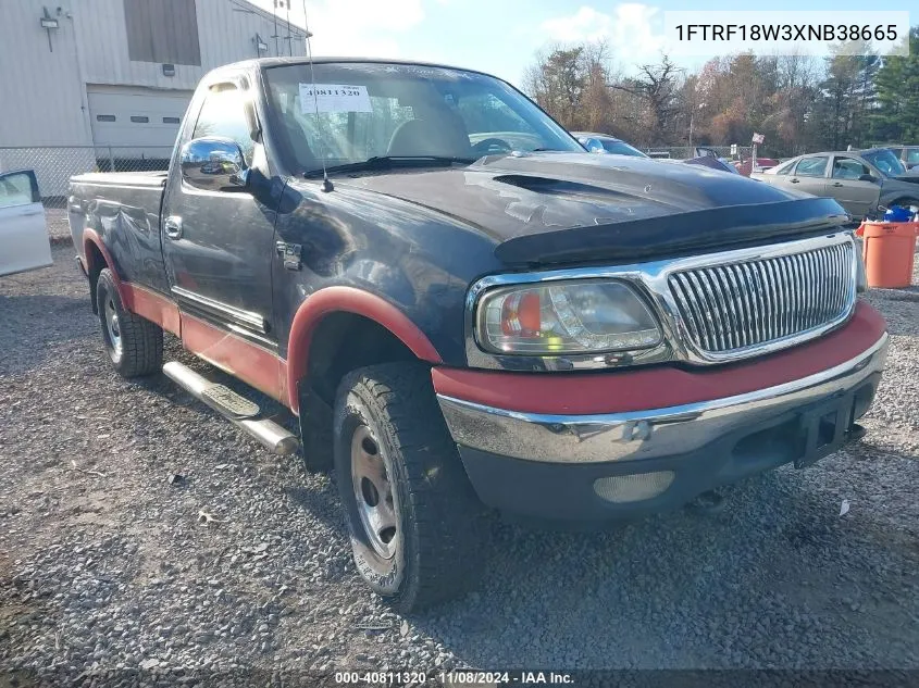 1999 Ford F150 VIN: 1FTRF18W3XNB38665 Lot: 40811320