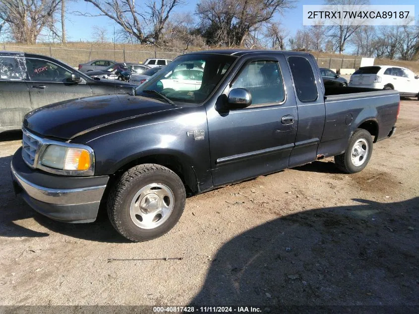 1999 Ford F-150 Lariat/Work Series/Xl/Xlt VIN: 2FTRX17W4XCA89187 Lot: 40817428