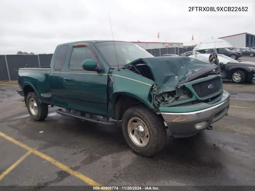 1999 Ford F-150 Lariat/Xl/Xlt VIN: 2FTRX08L9XCB22652 Lot: 40908774