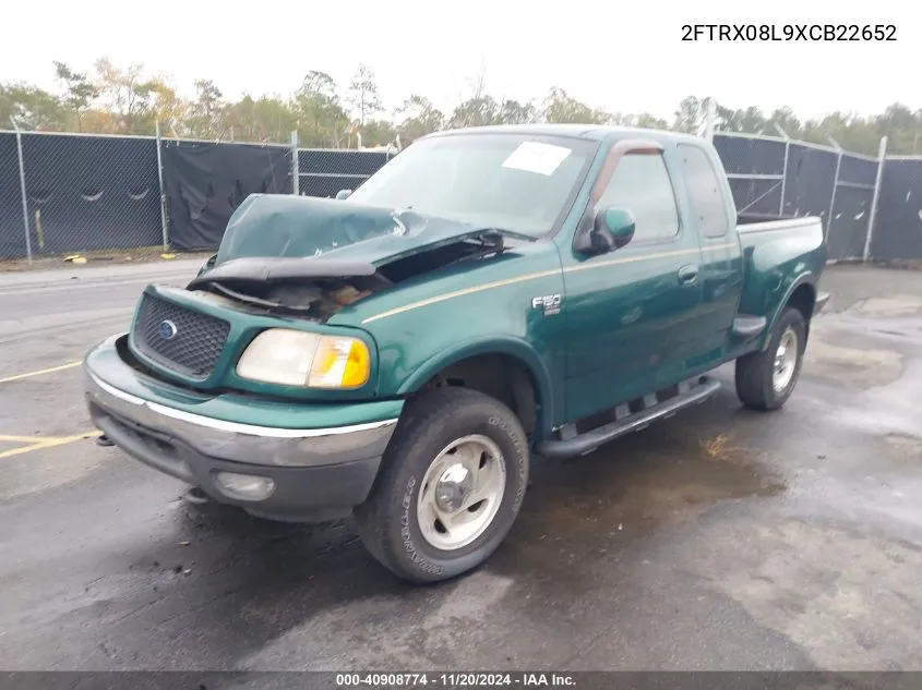 1999 Ford F-150 Lariat/Xl/Xlt VIN: 2FTRX08L9XCB22652 Lot: 40908774