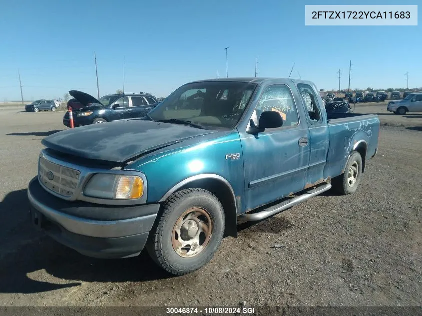 2000 Ford F150 VIN: 2FTZX1722YCA11683 Lot: 30046874