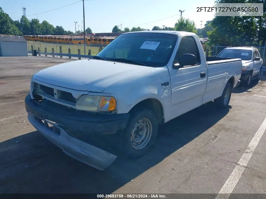 2000 Ford F-150 Work Series/Xl/Xlt VIN: 2FTZF1727YCA50580 Lot: 39693759