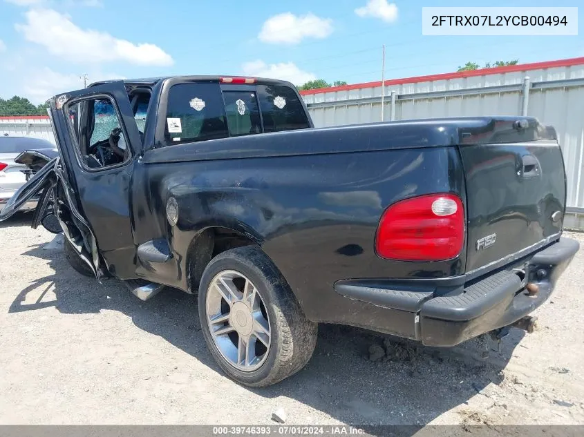 2000 Ford F-150 Lariat/Xl/Xlt VIN: 2FTRX07L2YCB00494 Lot: 39746393