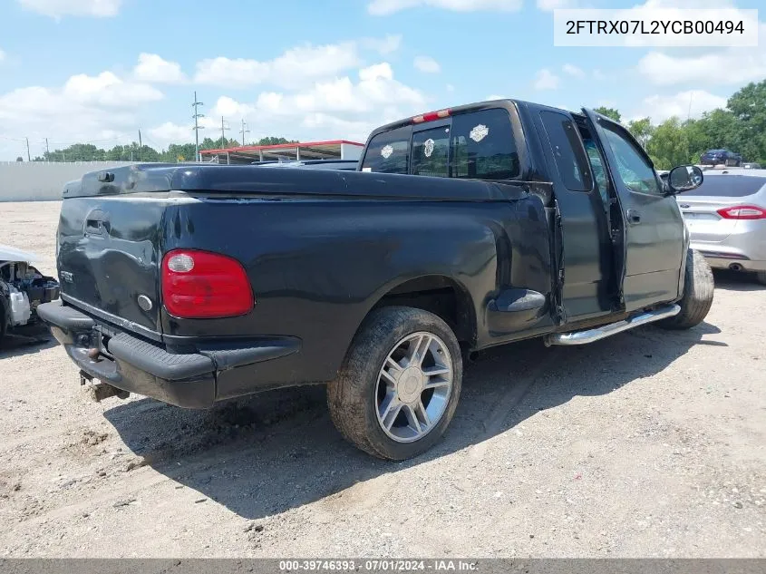 2000 Ford F-150 Lariat/Xl/Xlt VIN: 2FTRX07L2YCB00494 Lot: 39746393