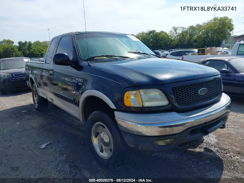 2000 Ford F-150 VIN: 1FTRX18L8YKA33741 Lot: 40028276