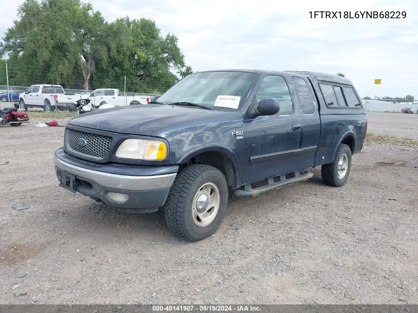 2000 Ford F-150 Lariat/Work Series/Xl/Xlt VIN: 1FTRX18L6YNB68229 Lot: 40141907