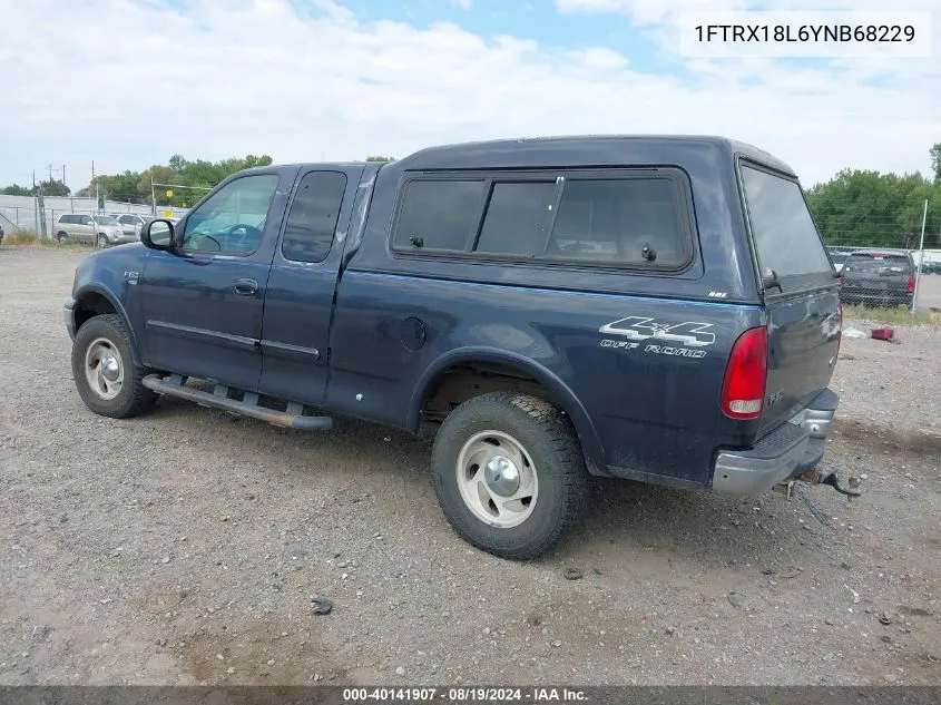 2000 Ford F-150 Lariat/Work Series/Xl/Xlt VIN: 1FTRX18L6YNB68229 Lot: 40141907