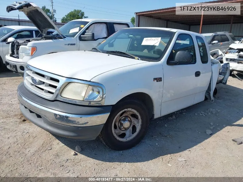 2000 Ford F-150 Work Series/Xl/Xlt VIN: 1FTZX1723YKB46926 Lot: 40193477