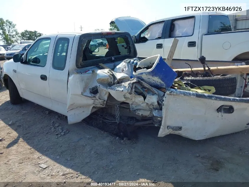 2000 Ford F-150 Work Series/Xl/Xlt VIN: 1FTZX1723YKB46926 Lot: 40193477