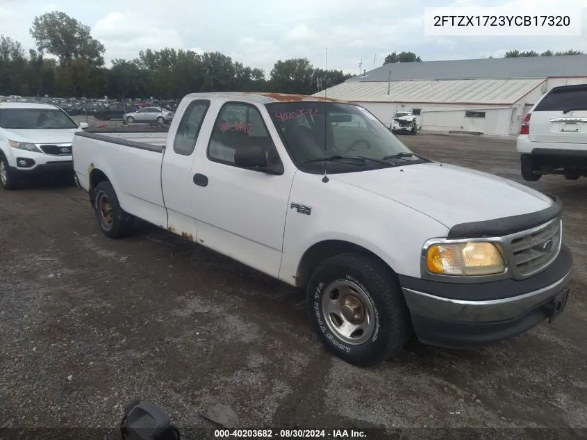 2FTZX1723YCB17320 2000 Ford F-150 Work Series/Xl/Xlt