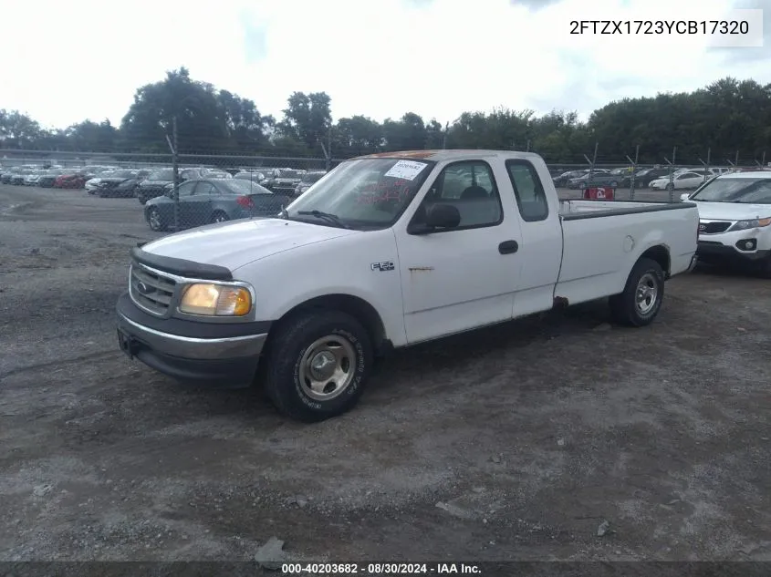 2FTZX1723YCB17320 2000 Ford F-150 Work Series/Xl/Xlt