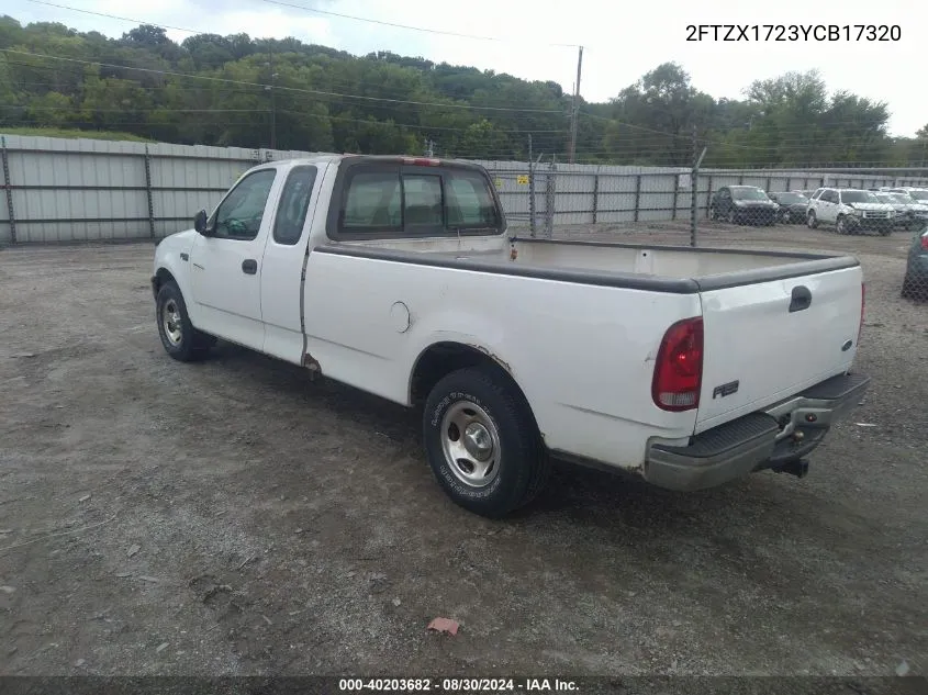 2000 Ford F-150 Work Series/Xl/Xlt VIN: 2FTZX1723YCB17320 Lot: 40203682