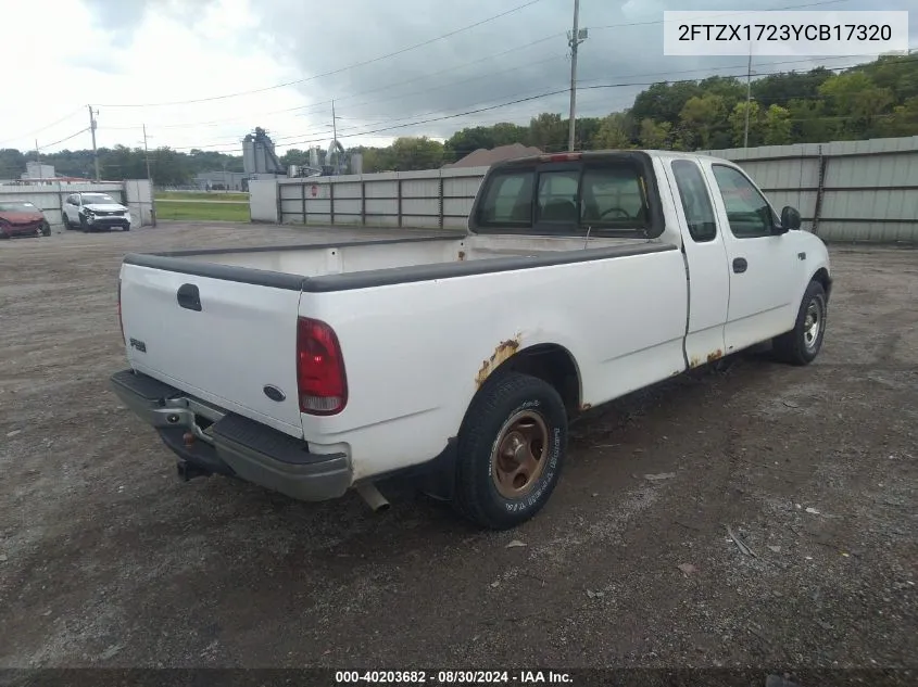 2000 Ford F-150 Work Series/Xl/Xlt VIN: 2FTZX1723YCB17320 Lot: 40203682