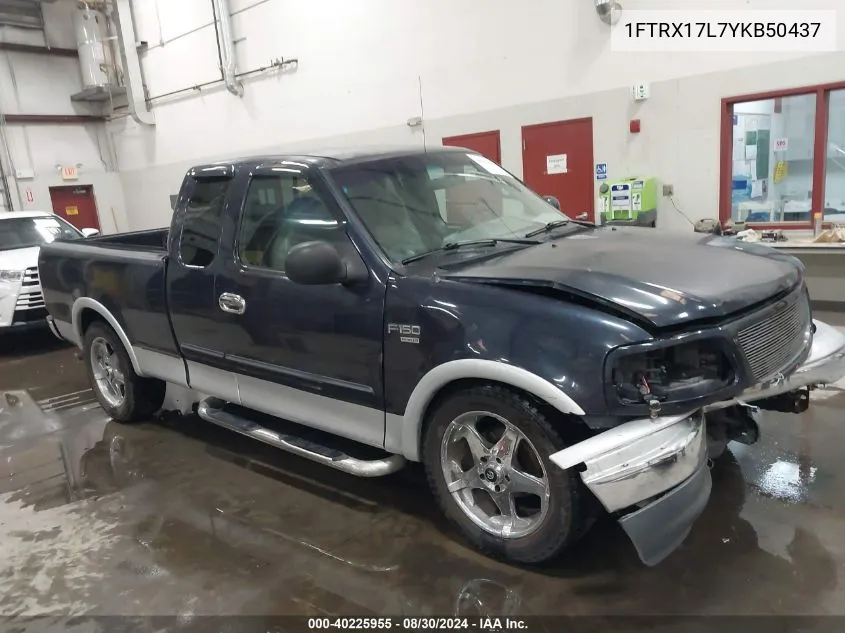 1FTRX17L7YKB50437 2000 Ford F-150 Lariat/Work Series/Xl/Xlt