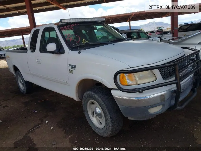 2000 Ford F-150 VIN: 2FTRX18L4YCA07089 Lot: 40259379