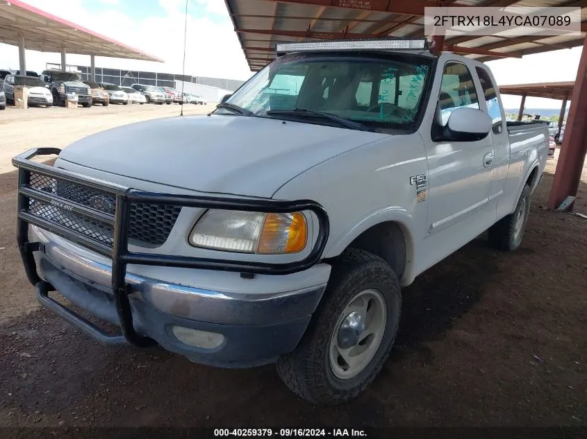 2000 Ford F-150 VIN: 2FTRX18L4YCA07089 Lot: 40259379