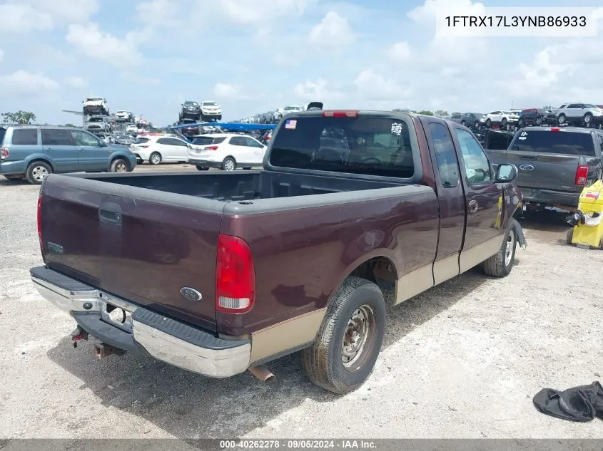 2000 Ford F150 VIN: 1FTRX17L3YNB86933 Lot: 40262278