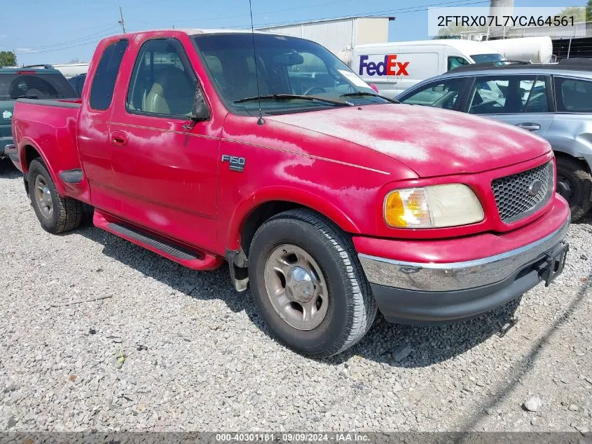 2000 Ford F-150 Lariat/Xl/Xlt VIN: 2FTRX07L7YCA64561 Lot: 40301181