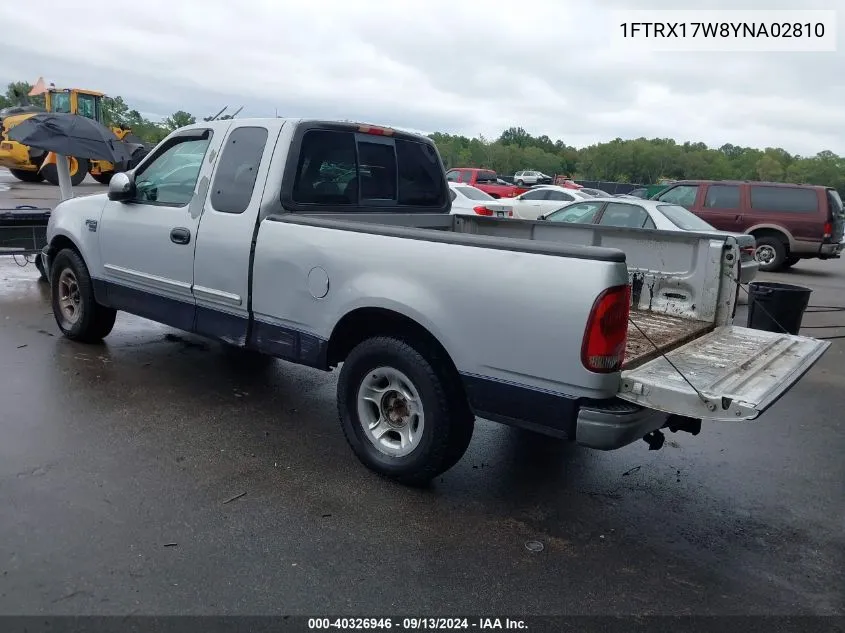 2000 Ford F-150 Lariat/Work Series/Xl/Xlt VIN: 1FTRX17W8YNA02810 Lot: 40326946