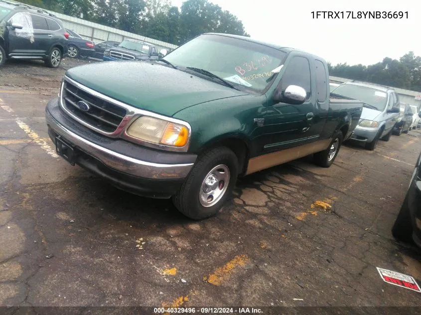 2000 Ford F-150 Lariat/Work Series/Xl/Xlt VIN: 1FTRX17L8YNB36691 Lot: 40329496