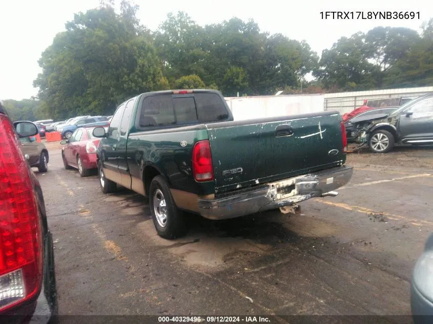 2000 Ford F-150 Lariat/Work Series/Xl/Xlt VIN: 1FTRX17L8YNB36691 Lot: 40329496