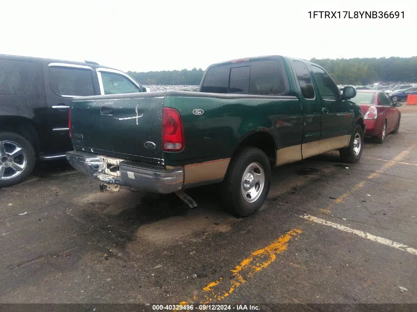 2000 Ford F-150 Lariat/Work Series/Xl/Xlt VIN: 1FTRX17L8YNB36691 Lot: 40329496