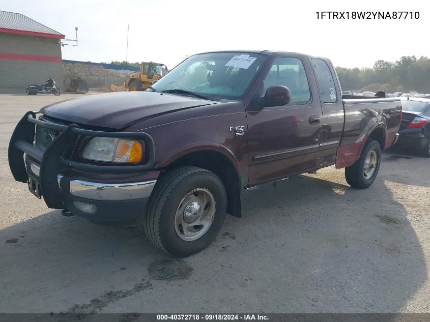 2000 Ford F-150 Lariat/Work Series/Xl/Xlt VIN: 1FTRX18W2YNA87710 Lot: 40372718