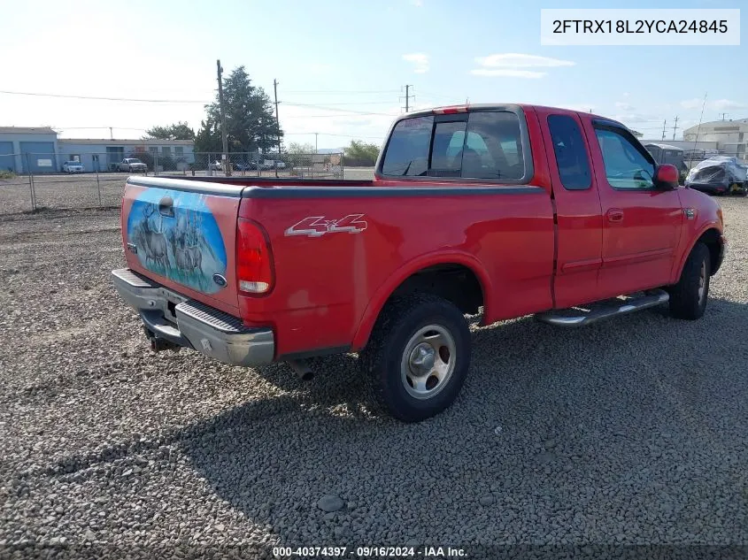 2000 Ford F-150 Lariat/Work Series/Xl/Xlt VIN: 2FTRX18L2YCA24845 Lot: 40374397