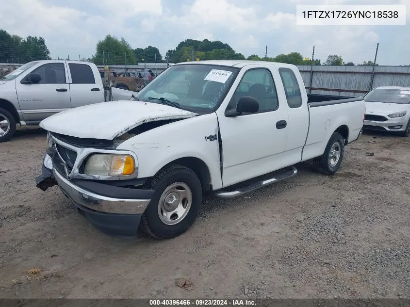 2000 Ford F-150 Work Series/Xl/Xlt VIN: 1FTZX1726YNC18538 Lot: 40396466