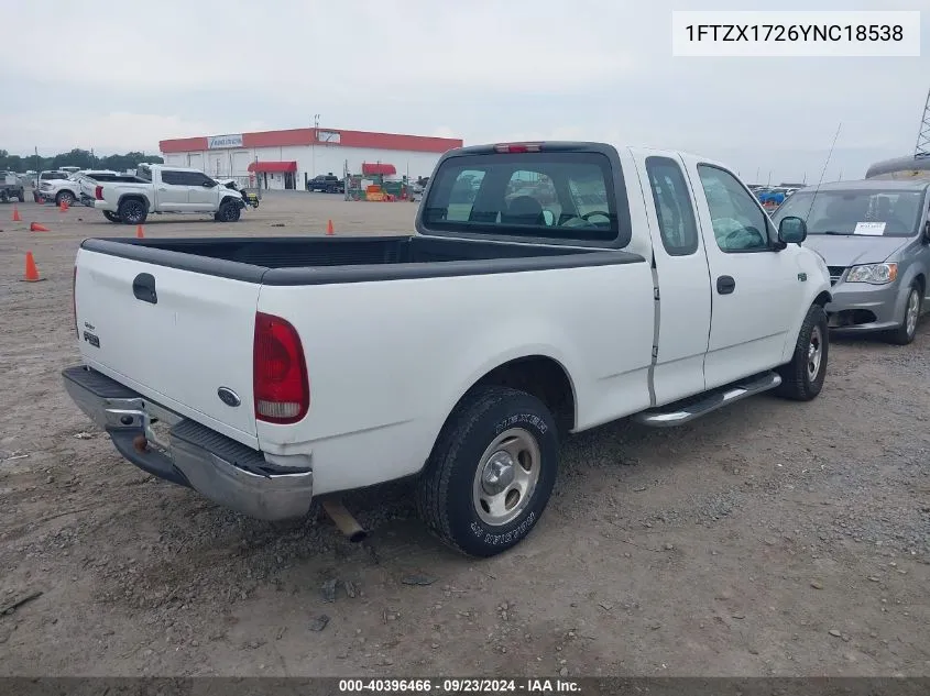 2000 Ford F-150 Work Series/Xl/Xlt VIN: 1FTZX1726YNC18538 Lot: 40396466