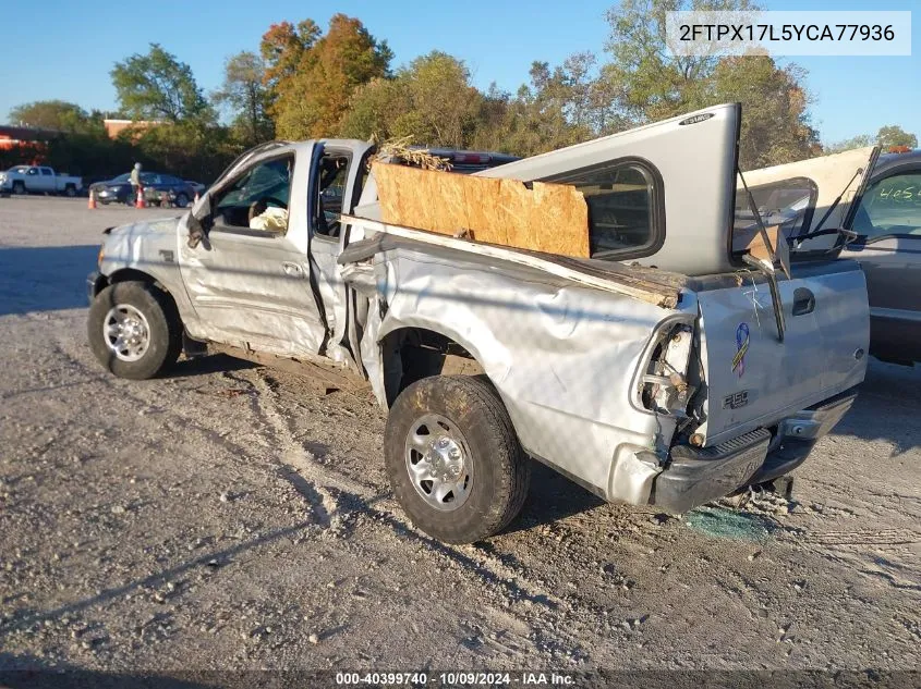 2000 Ford F150 VIN: 2FTPX17L5YCA77936 Lot: 40399740