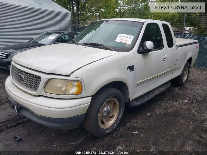 2000 Ford F-150 Lariat/Work Series/Xl/Xlt VIN: 1FTRX17L8YNA16230 Lot: 40454973